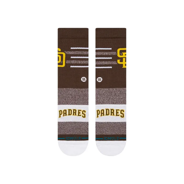 Men MLB X 2024 Closer Crew Socks Closer Padres 8211 Brown Stance Crew