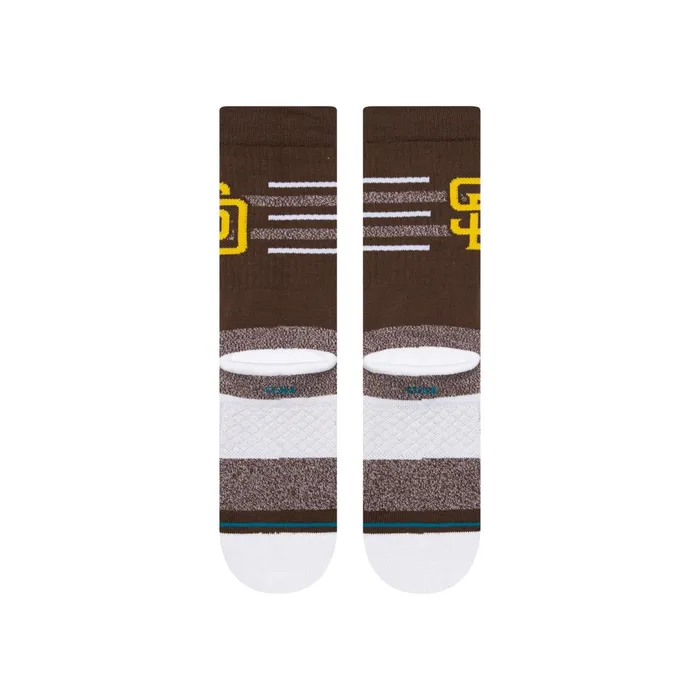 Men MLB X 2024 Closer Crew Socks Closer Padres 8211 Brown Stance Crew