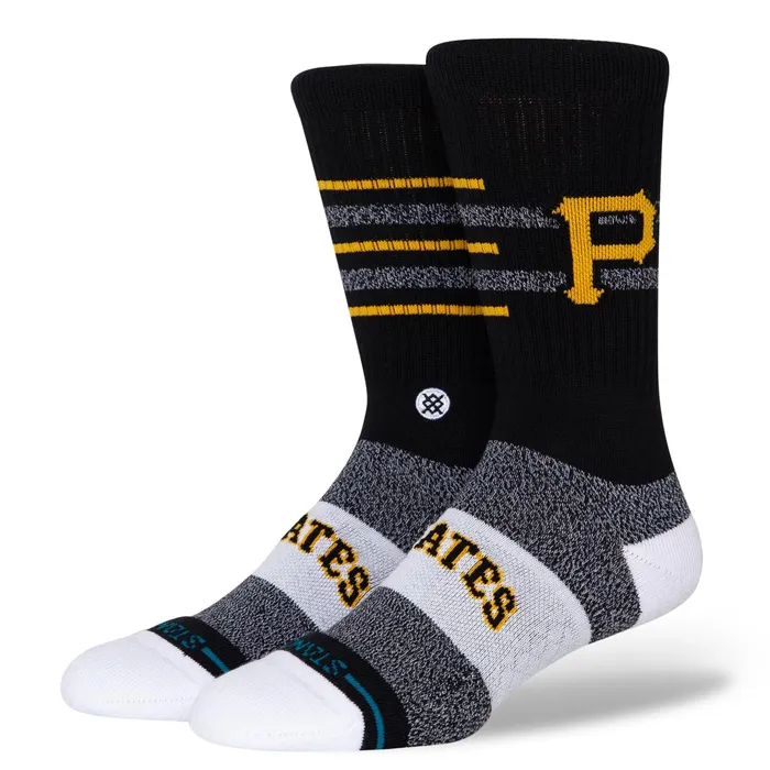 Men MLB X 2024 Closer Crew Socks Closer Pirates 8211 Black Stance Crew