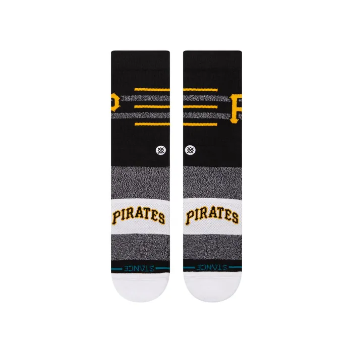Men MLB X 2024 Closer Crew Socks Closer Pirates 8211 Black Stance Crew
