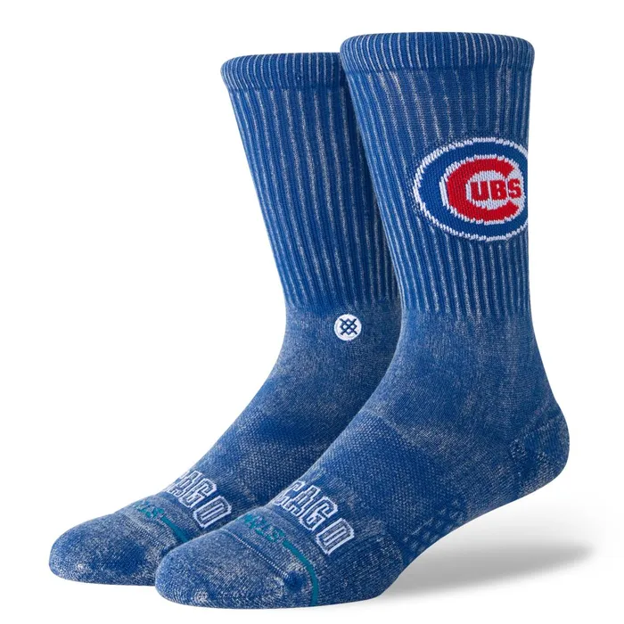 Men MLB X 2024 Fade Crew Socks Fade Cubs 8211 Blue Stance Crew