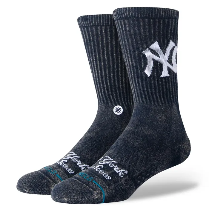Men MLB X 2024 Fade Crew Socks Fade Yankees 8211 Navy Stance Crew