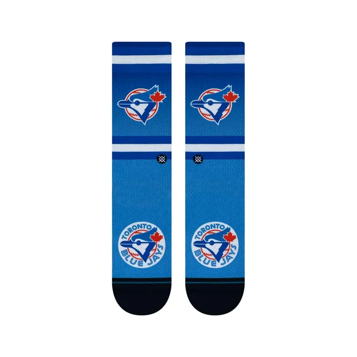 Men MLB X Cooperstown Collection Poly Crew Socks Toronto Blue Jays 8211 Multi Stance Crew Men MLB X Cooperstown Collection Poly Crew Socks Toronto Blue Jays 8211 Multi Stance Crew