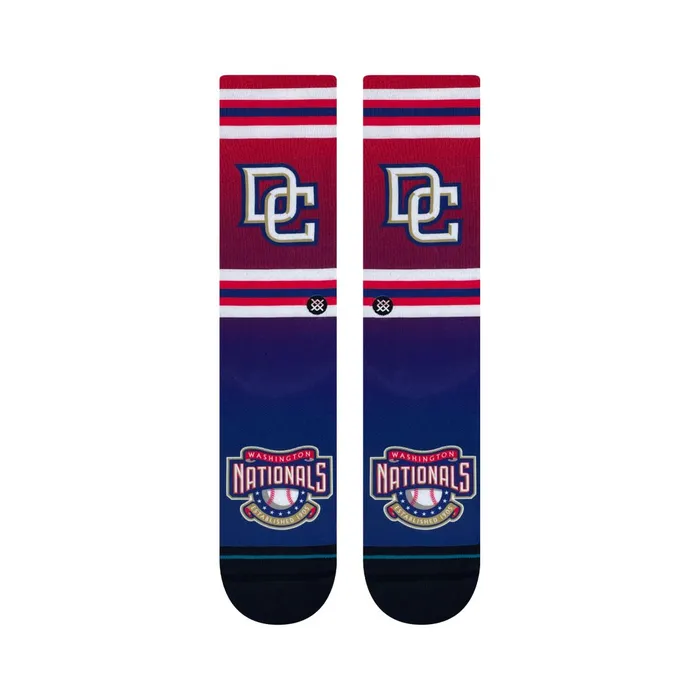 Men MLB X Cooperstown Collection Poly Crew Socks Washington Nationals 8211 Multi Stance Crew Men MLB X Cooperstown Collection Poly Crew Socks Washington Nationals 8211 Multi Stance Crew