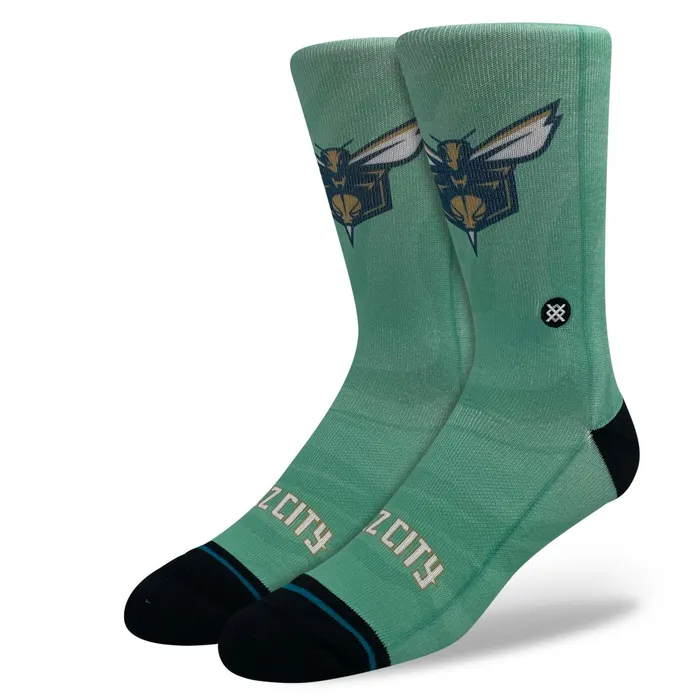 Men NBA X 2024 City Edition Poly Crew Socks Charlotte Hornets Stance Crew