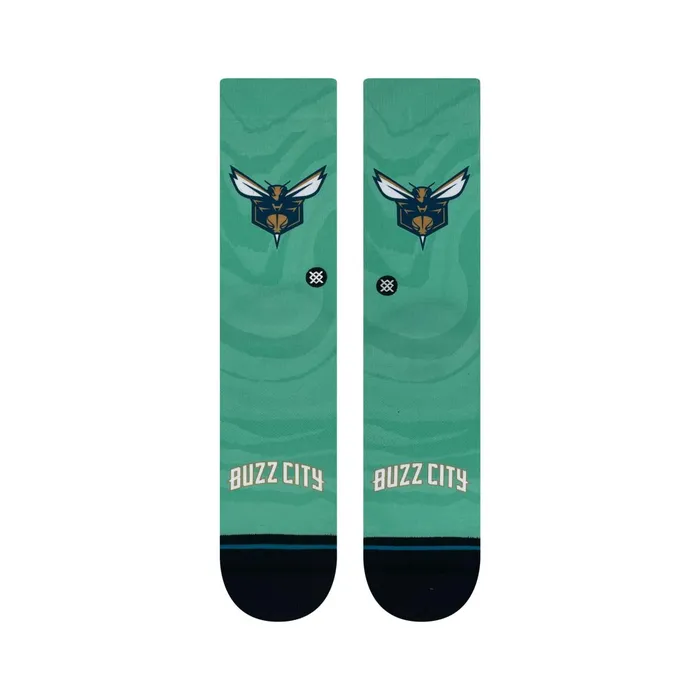 Men NBA X 2024 City Edition Poly Crew Socks Charlotte Hornets Stance Crew