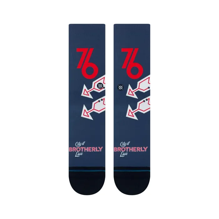 Men NBA X 2024 City Edition Poly Crew Socks Philadelphia 76ers Stance Crew