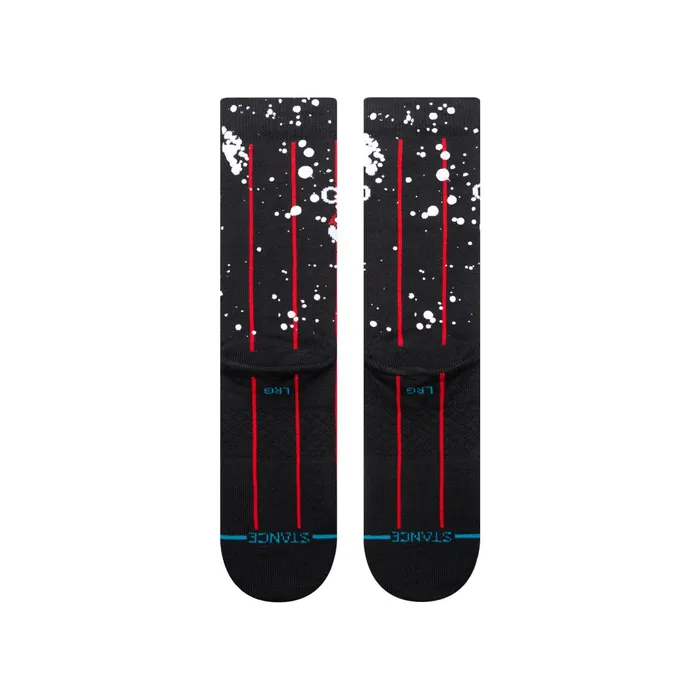 Men NBA X Overspray Crew Socks Chicago Bulls 8211 Black Stance Crew