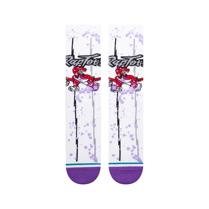 Men NBA X Overspray Crew Socks Toronto Raptors 8211 White Stance Crew