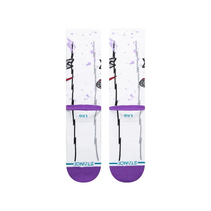 Men NBA X Overspray Crew Socks Toronto Raptors 8211 White Stance Crew