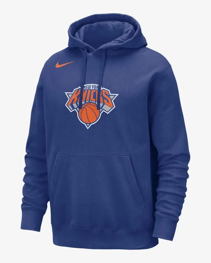Men New York Knicks Club Rush Blue Nike Hoodies And Sweatshirts