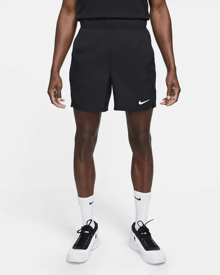 Men Nikecourt DriFit Victory Blackwhite Nike Shorts