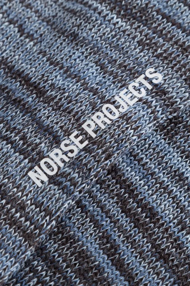 Men Norse Projects Accessories Bjarki Cotton Twist Sock Steel Blue