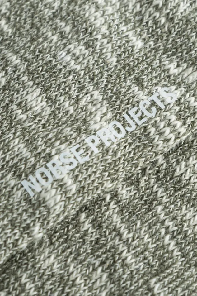 Men Norse Projects Accessories Ebbe Slub Sock Sediment Green