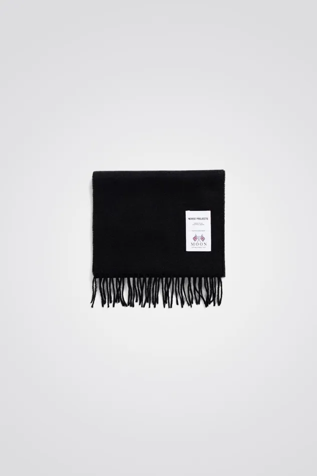 Men Norse Projects Accessories Moon Lambswool Scarf Black