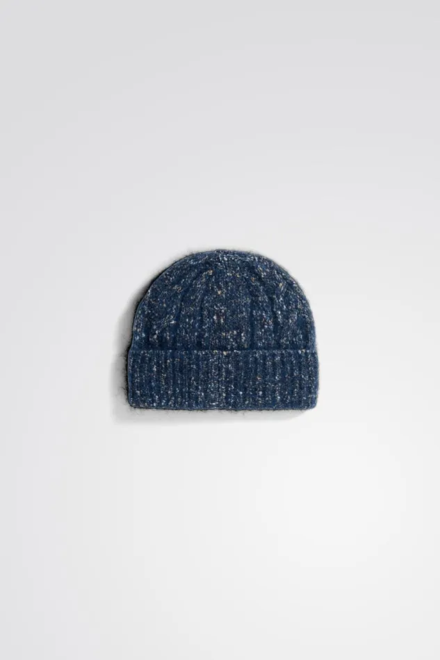 Men Norse Projects Beanies Cotton Alpaca Cable Beanie Dark Navy