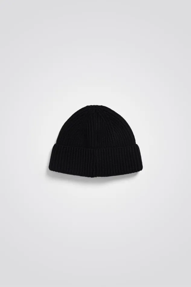 Men Norse Projects Beanies Fine Merino Rib Beanie Black