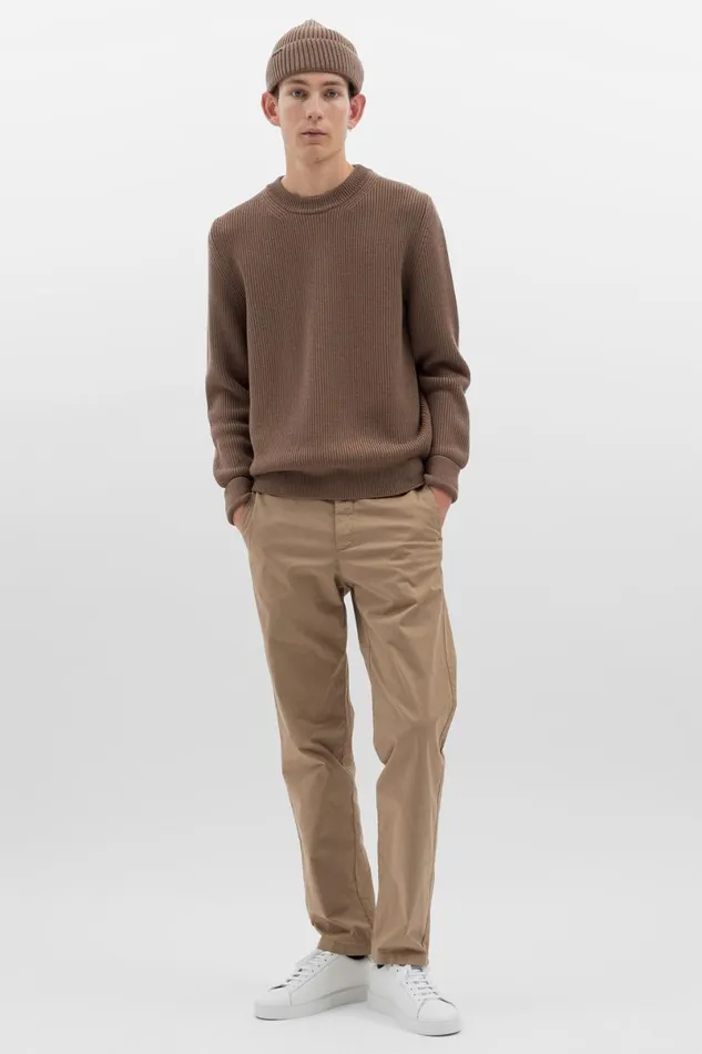 Men Norse Projects Beanies Fine Merino Rib Beanie Utility Khaki