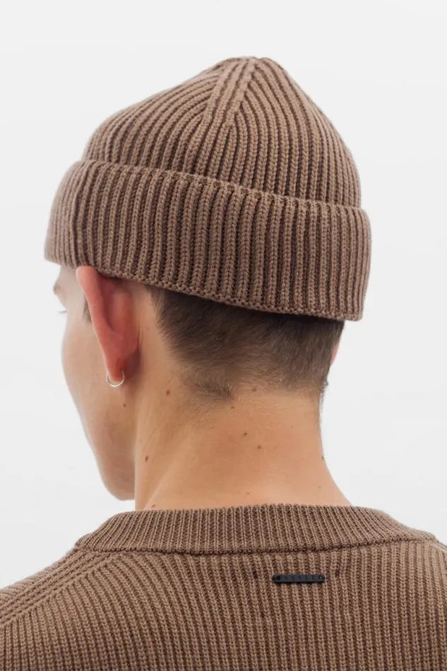Men Norse Projects Beanies Fine Merino Rib Beanie Utility Khaki