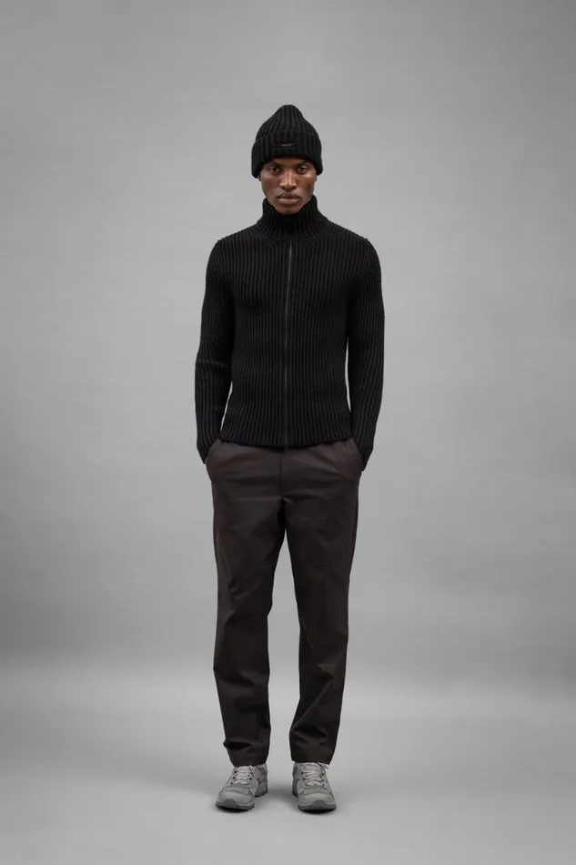 Men Norse Projects Beanies Hybrid Rib Beanie Stretch Wool Black