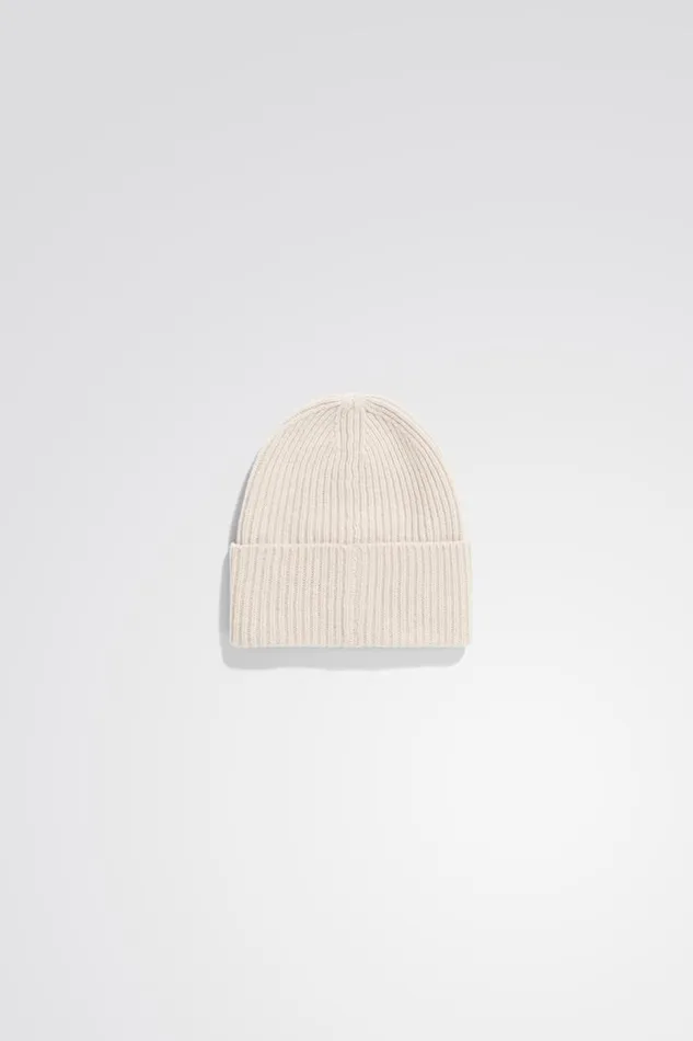Men Norse Projects Beanies Merino Lambswool Rib N Logo Beanie Oatmeal