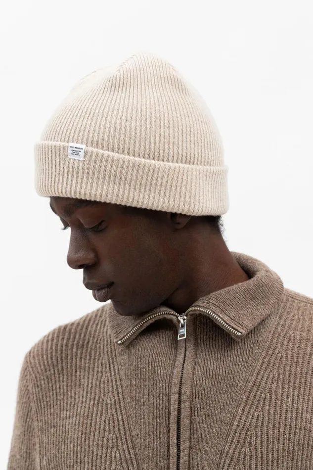 Men Norse Projects Beanies Norse Beanie Oatmeal