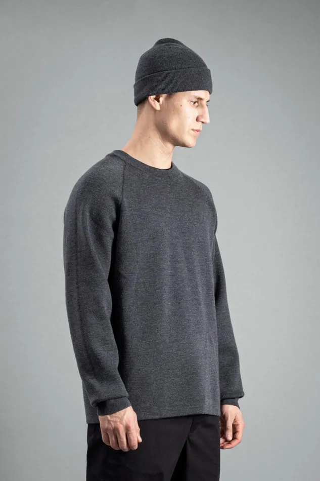 Men Norse Projects Beanies Norse Top Tech Merino Beanie Charcoal Melange