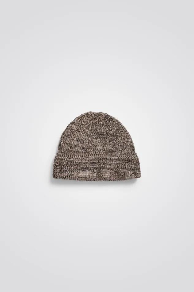 Men Norse Projects Beanies Wool Cotton Rib Beanie Camel