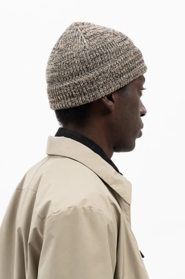 Men Norse Projects Beanies Wool Cotton Rib Beanie Camel