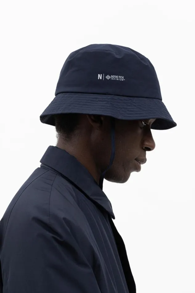 Men Norse Projects Caps GoreTex Infinium Bucket Hat Dark Navy