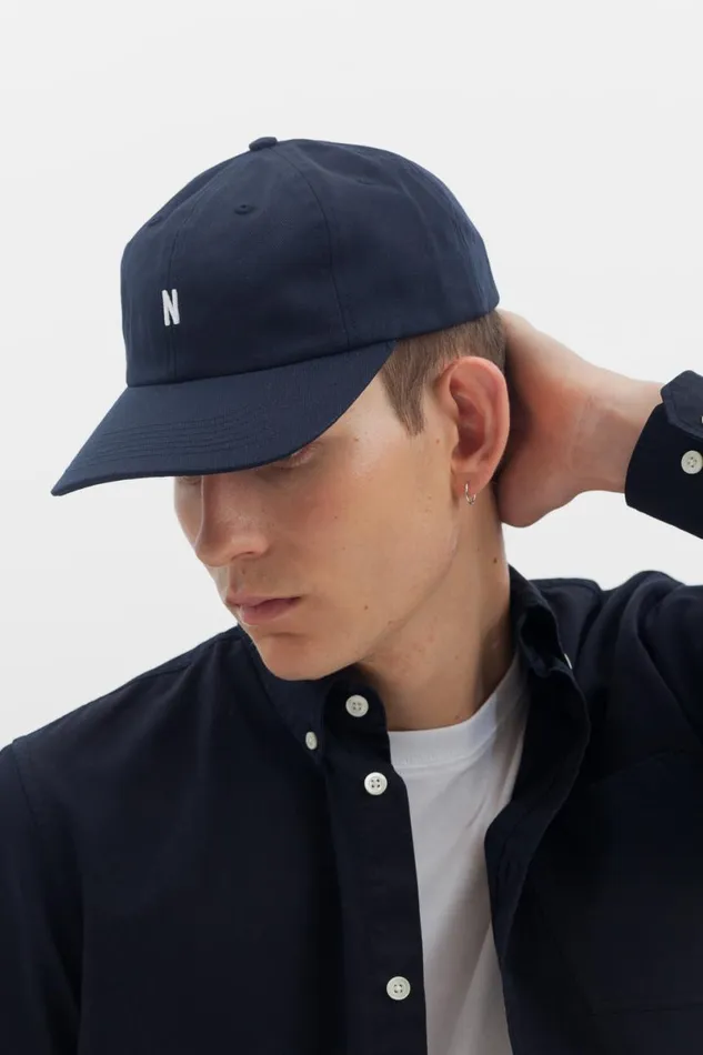 Men Norse Projects Caps Twill Sports Cap Dark Navy