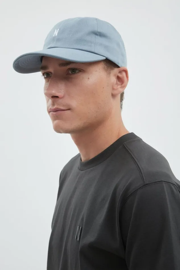 Men Norse Projects Caps Twill Sports Cap Light Stone Blue