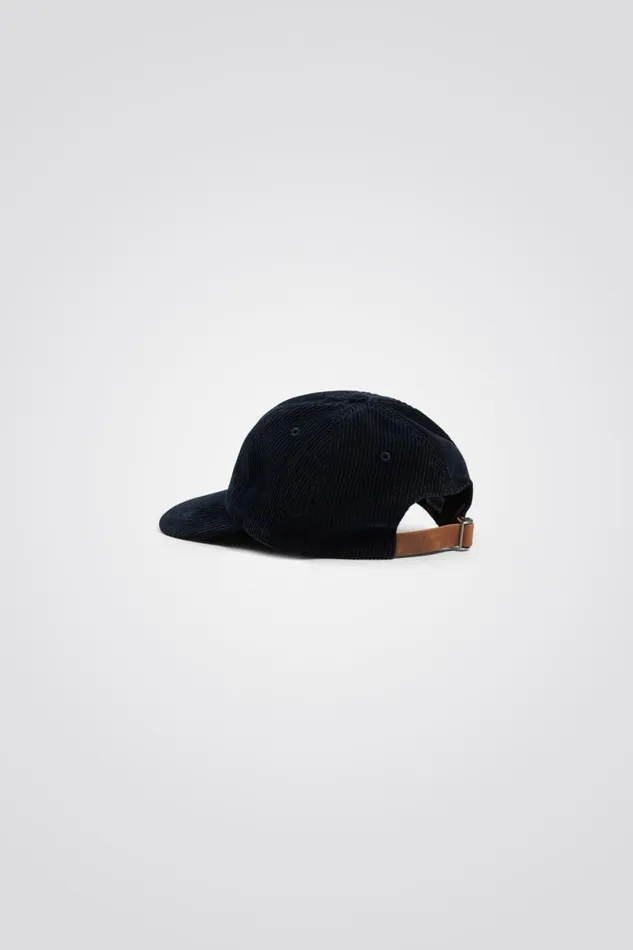 Men Norse Projects Caps Wide Wale Corduroy Sports Cap Dark Navy