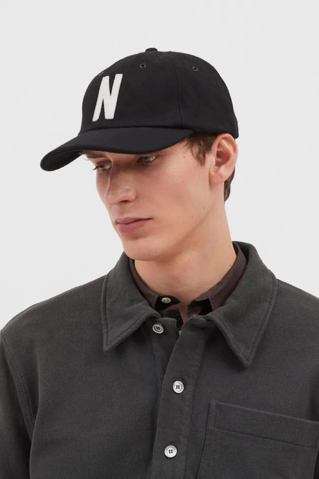 Men Norse Projects Caps Wool Sports Cap Black