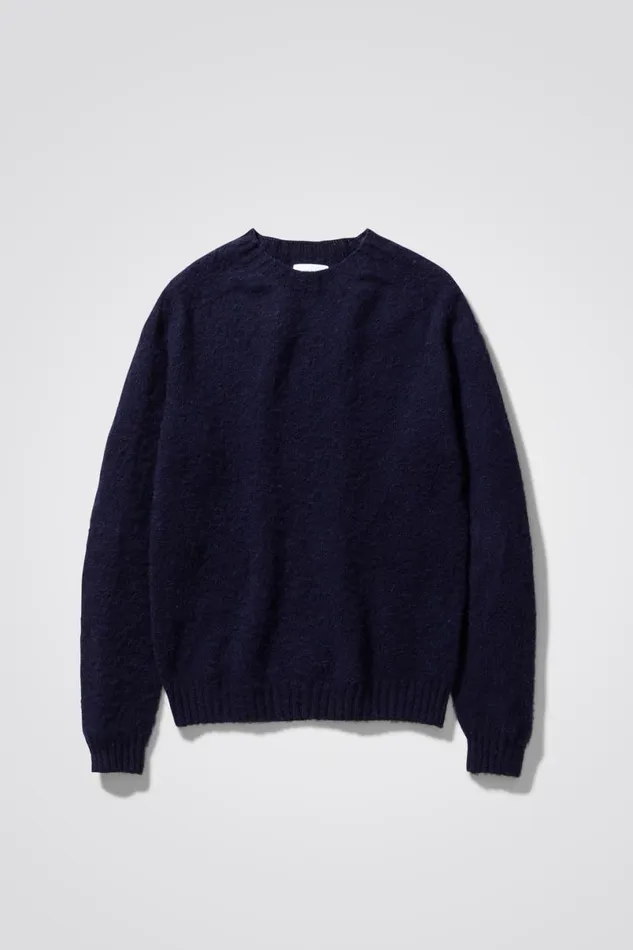 Men Norse Projects Knitwear Birnir Brushed Lambswool Dark Navy