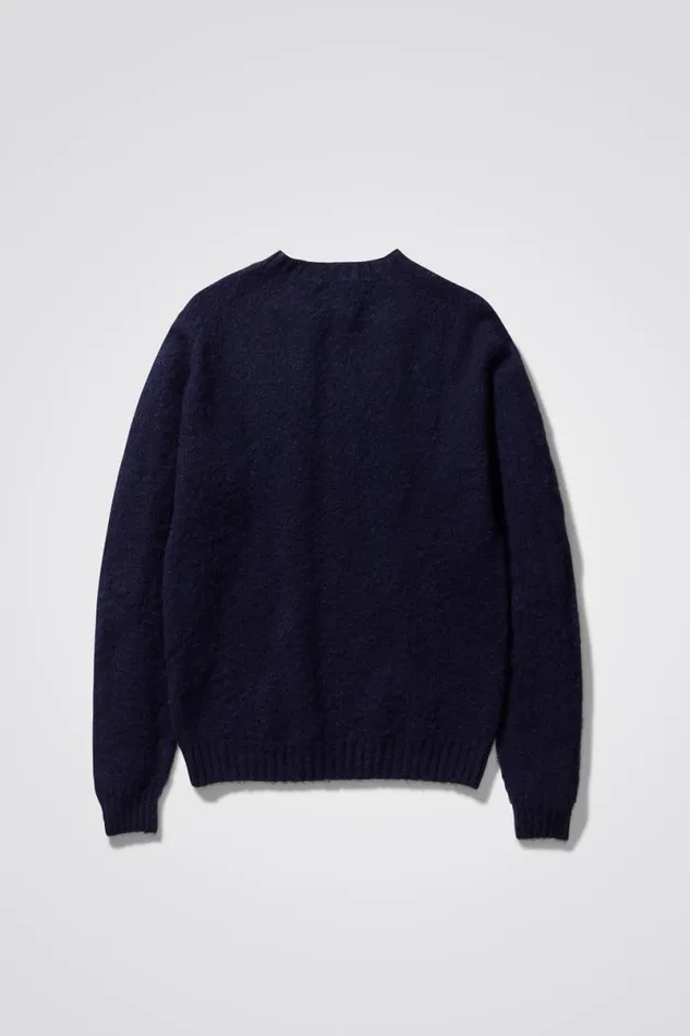 Men Norse Projects Knitwear Birnir Brushed Lambswool Dark Navy