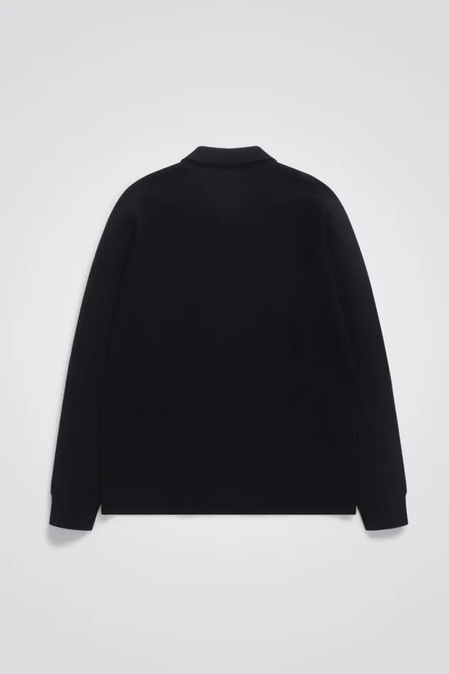 Men Norse Projects Knitwear Bjarne Milano Full Zip Jacket Dark Navy