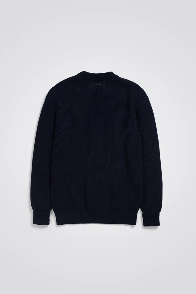 Men Norse Projects Knitwear Fine Merino Rib Crewneck Dark Navy