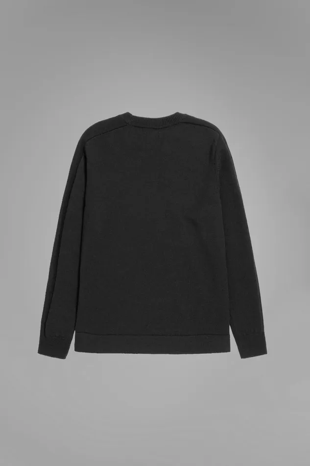 Men Norse Projects Knitwear Hybrid Merino Monogram Black