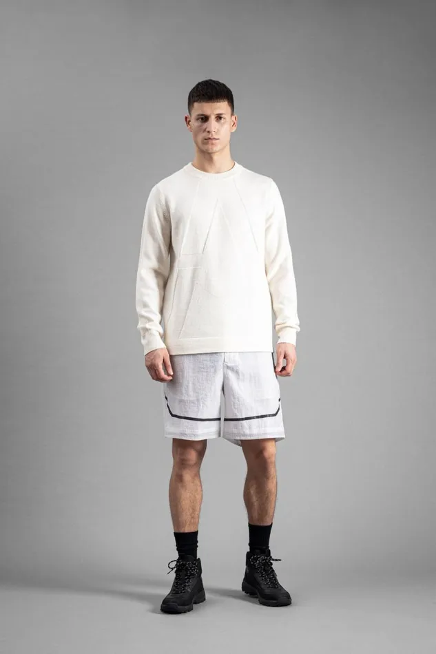 Men Norse Projects Knitwear Hybrid Merino Monogram Ecru