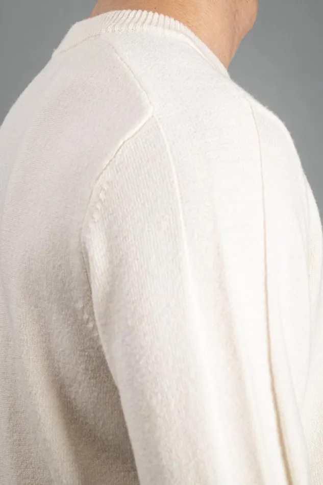 Men Norse Projects Knitwear Hybrid Merino Monogram Ecru