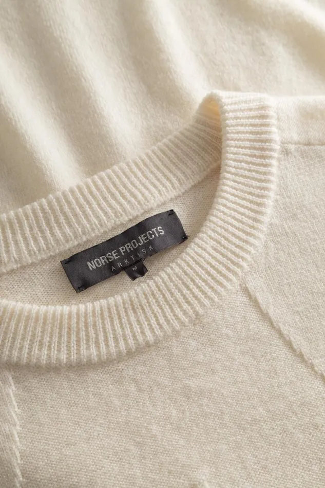 Men Norse Projects Knitwear Hybrid Merino Monogram Ecru