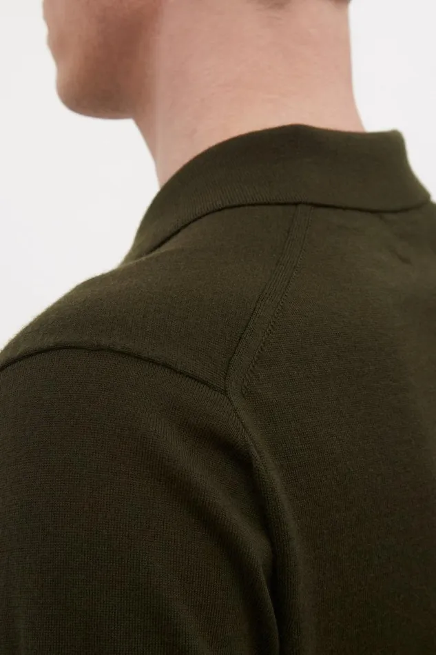 Men Norse Projects Knitwear Jon Tech Merino SS Polo Army Green