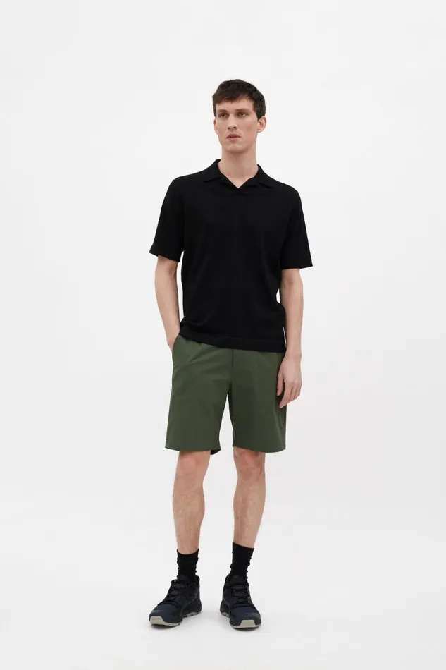 Men Norse Projects Knitwear Jon Tech Merino SS Polo Black