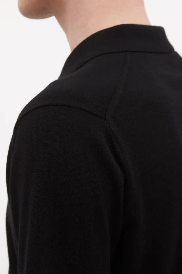 Men Norse Projects Knitwear Jon Tech Merino SS Polo Black