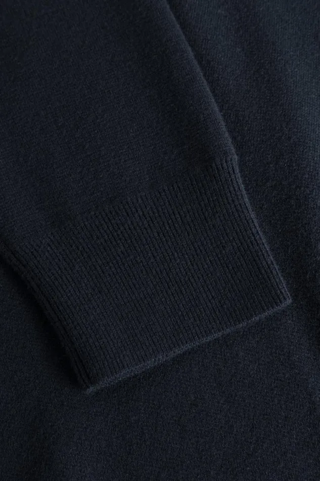 Men Norse Projects Knitwear Kian Merino Cotton Milano Polo Dark Navy