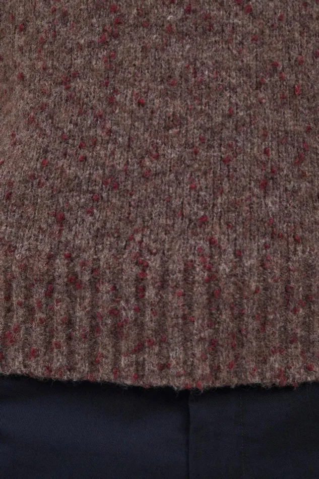 Men Norse Projects Knitwear Manfred Tweed Vest Burgundy