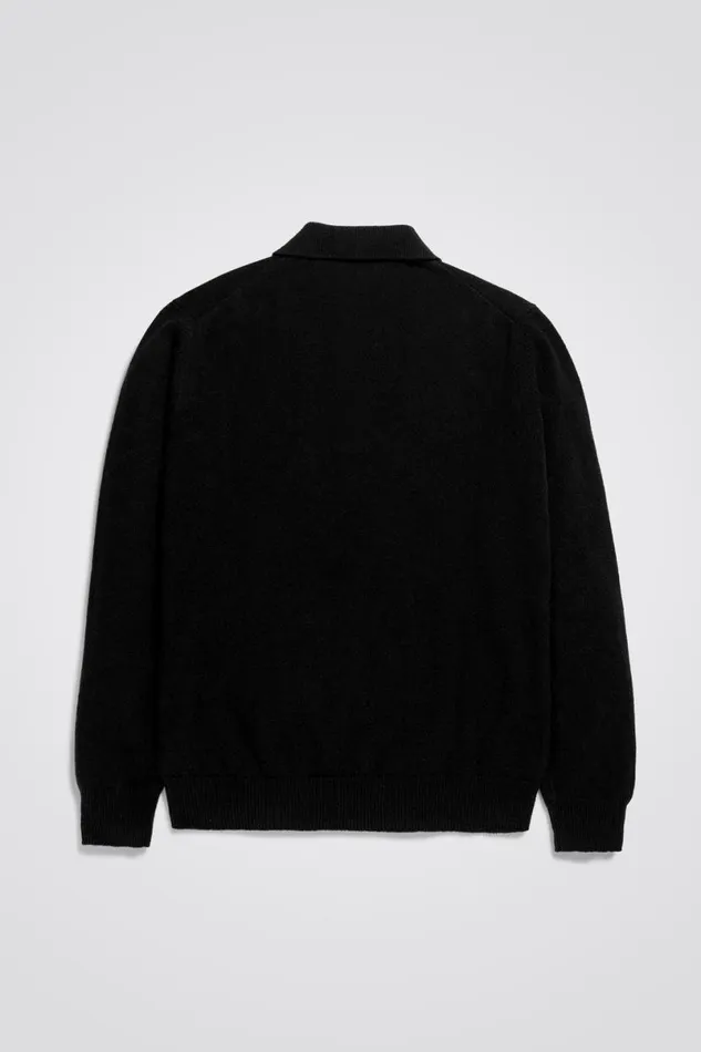 Men Norse Projects Knitwear Marco Merino Lambswool Polo Black