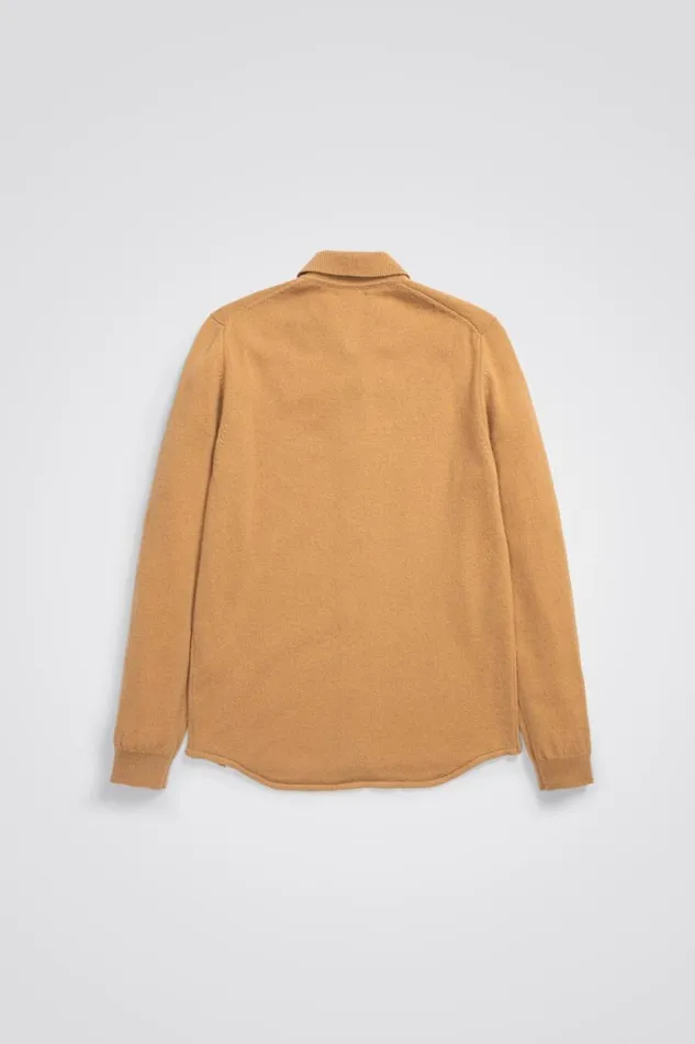 Men Norse Projects Knitwear Martin Merino Lambswool Shirt Camel