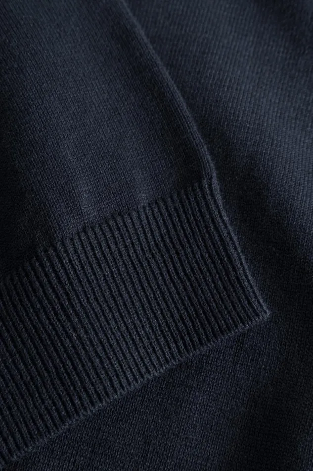 Men Norse Projects Knitwear Rhys Cotton Linen Tshirt Dark Navy